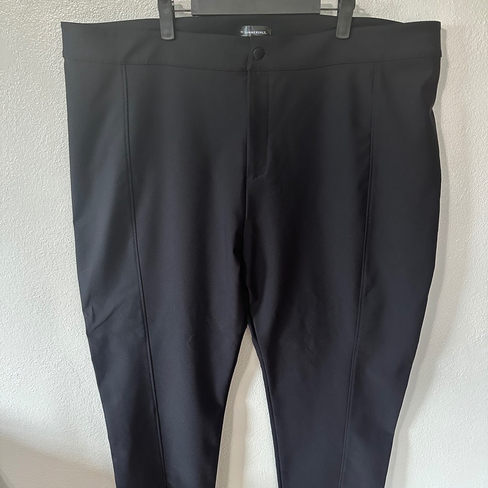 Summersalt Ponte Pants Career Office Dress Trousers Stretch Black Womens Size 22 - Picture 2 of 6
